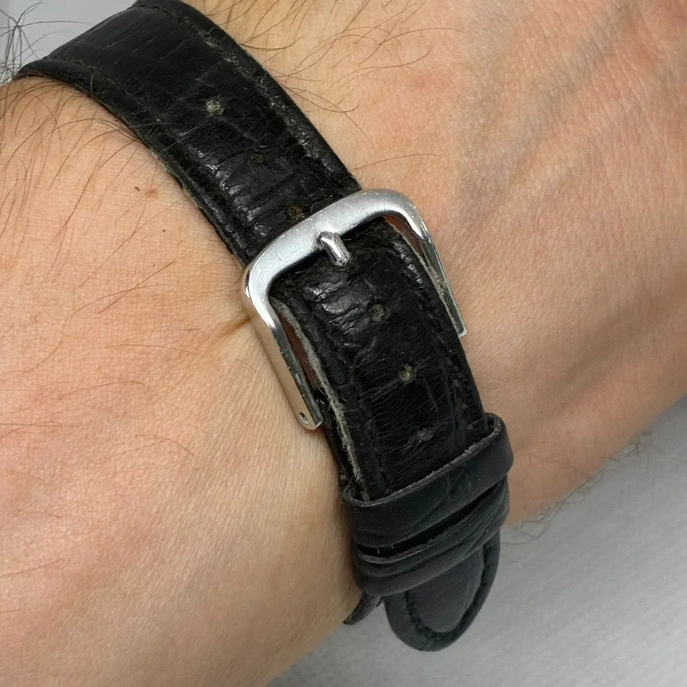 Seiko Dolce 9531-5000 Men Watch Textured Dial Two Tone Tank- RUNNING!